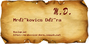 Mrákovics Dóra névjegykártya